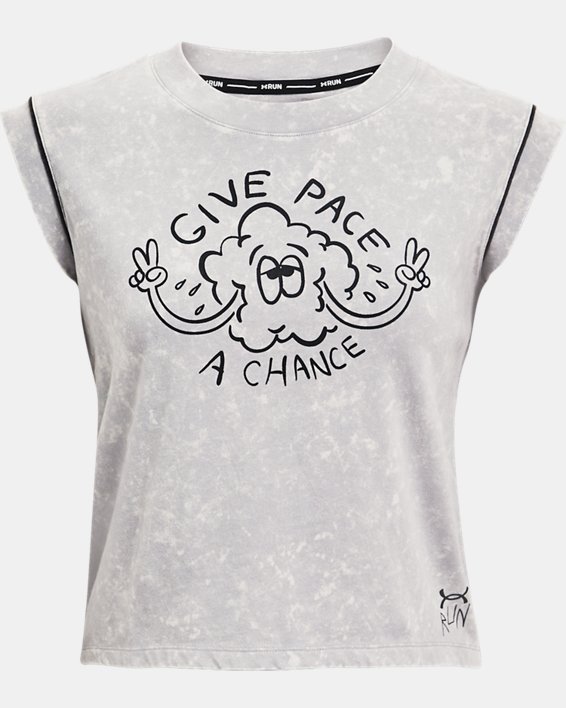 Women's UA Give Pace A Chance Short Sleeve, Gray, pdpMainDesktop image number 4